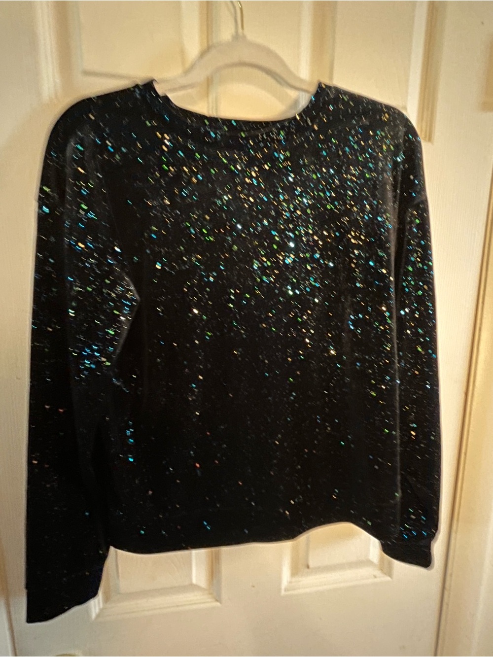 A/X Armani Exchange Black Long Sleeve Sequin-Studded Sweatshirt